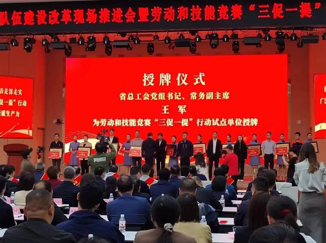金花股份被评为劳动和技能竞赛“三促一提”行动示范单位 金花股份被评为劳动和技能竞赛“三促一提”行动示范单位